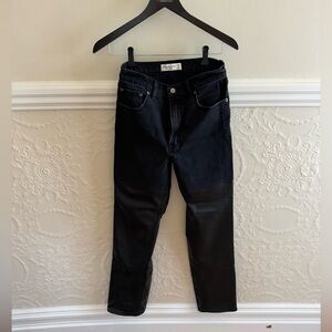 Abercrombie Black Jean and Leather Pants